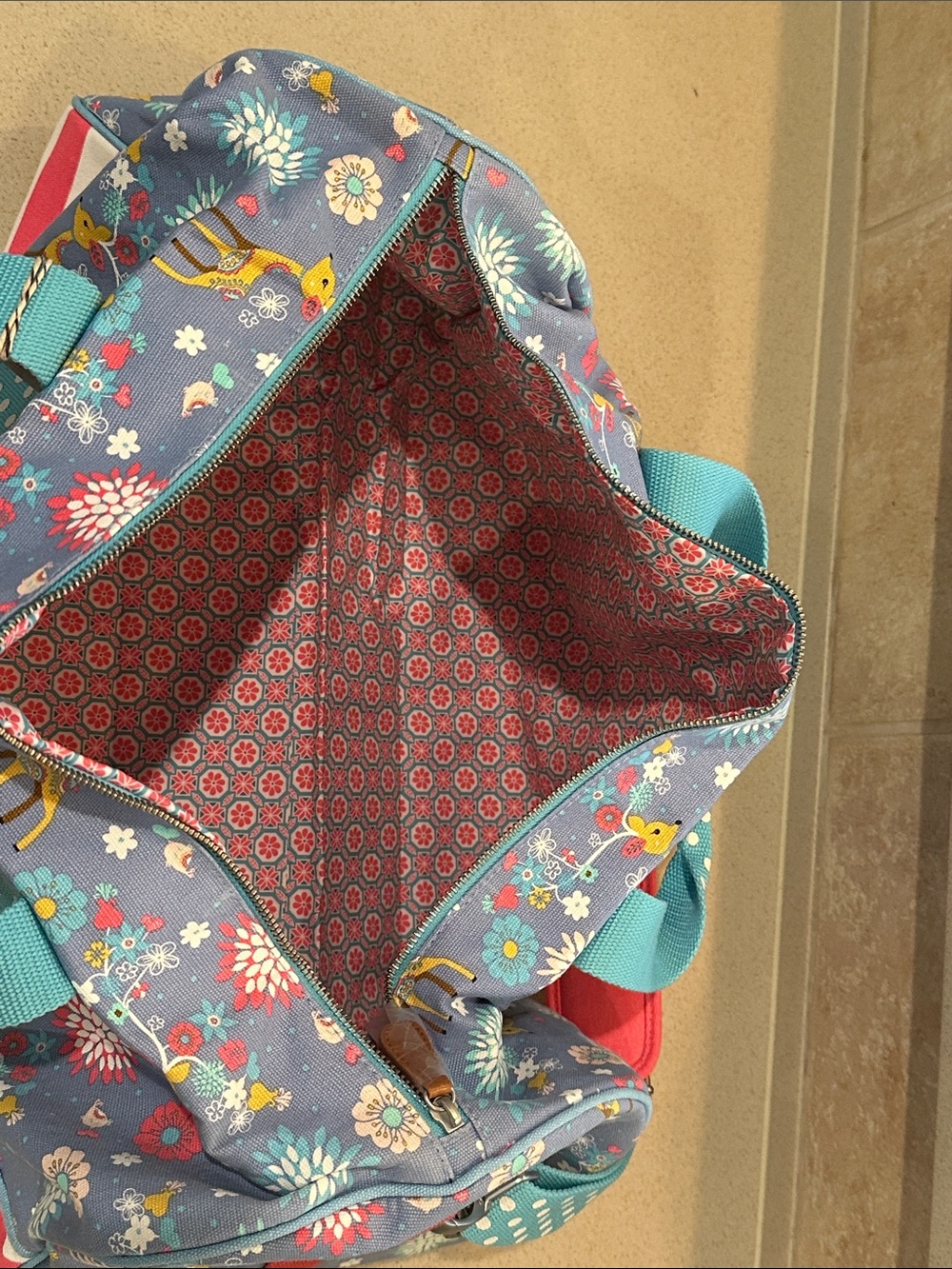 Matilda Jane Blue Floral & Teal Polka Dot Tote - Picture 8 of 10